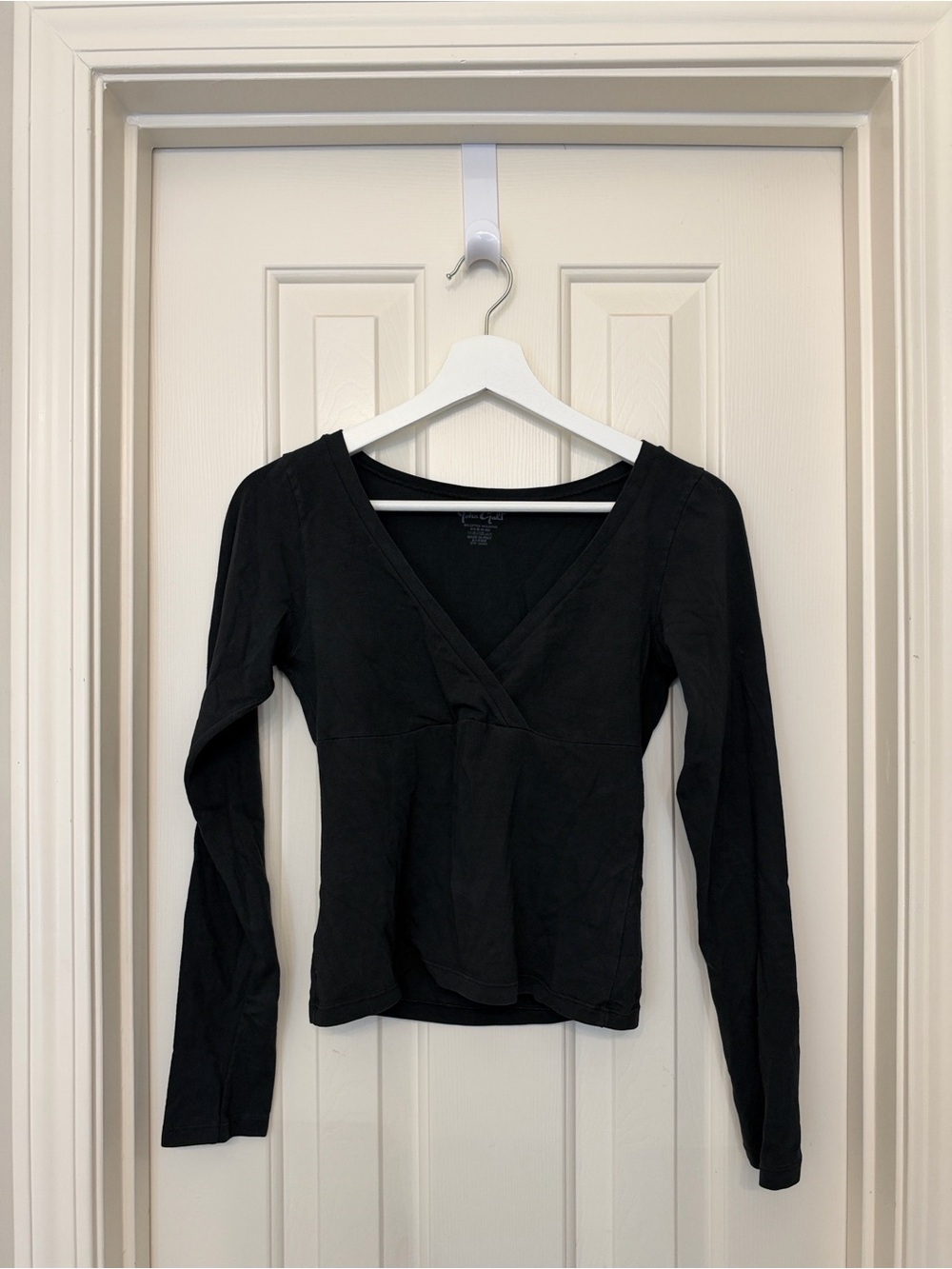 John Galt Black Amara Long Sleeve Top